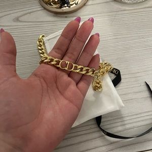 CHRISTIAN DIOR Gold Chain Necklace